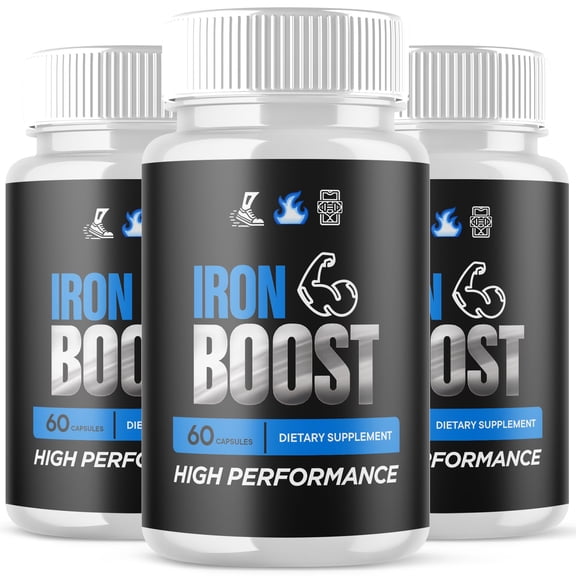 Iron Boost Advanced Formula Pills All Natural Vitamin Supplement IronBoost 180 Capsules