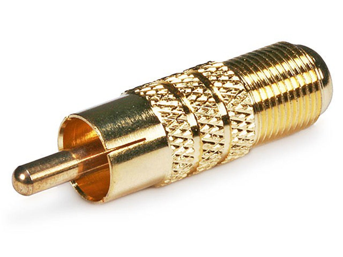 Monoprice Gold Plated RCA Male to FType Female Adaptor