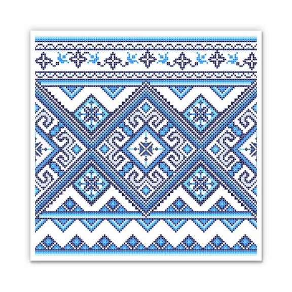 Ukrainian Vyshyvanka Design Patriotic - 3" Vinyl Sticker - For Car Laptop Water Bottle Phone - Waterproof Decal