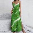 thumbnail image 2 of CHUMUD St. Patrick's Day Nightgown Maxi Dress for Women Lucky Floral Sleeveless Cami Pj Satin Long Dresses Summer Casual Pajamas, 2 of 8