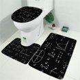 thumbnail image 2 of Math Equations Calculus Black Pattern Bathroom Rugs Sets 3 Piece,Toilet Cover Set,Absorbent Non Slip Bathroom Mats Sets with U-Shaped Contour Rug Toilet Rug Set, 2 of 5