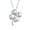 Silver, variant on Womens Good Luck Shamrock Clover Pendant Necklace .925 Sterling Silver