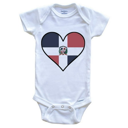 

Dominican Flag Baby Bodysuit - Cute Dominican Flag Heart - Dominican Republic Baby Bodysuit 0-3 Months White