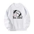 thumbnail image 4 of Sudadera para Mujer Elegante Jersey Blanco para Uso Diario Compras Vacaciones S Yuyangstore Camisa de entrenamiento, 4 of 8