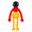 C, variant on Big Walk Plush, 25cm Colorful Long Leg Character Plush Doll, Soft Quirky Collectible Plushie for Desk Shelf Sofa Room Decor, Gift for Plush Collectors