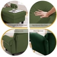 thumbnail image 5 of Jarenie Linen L Shaped Sectional Sofa with Ottoman, Green, 5 of 7