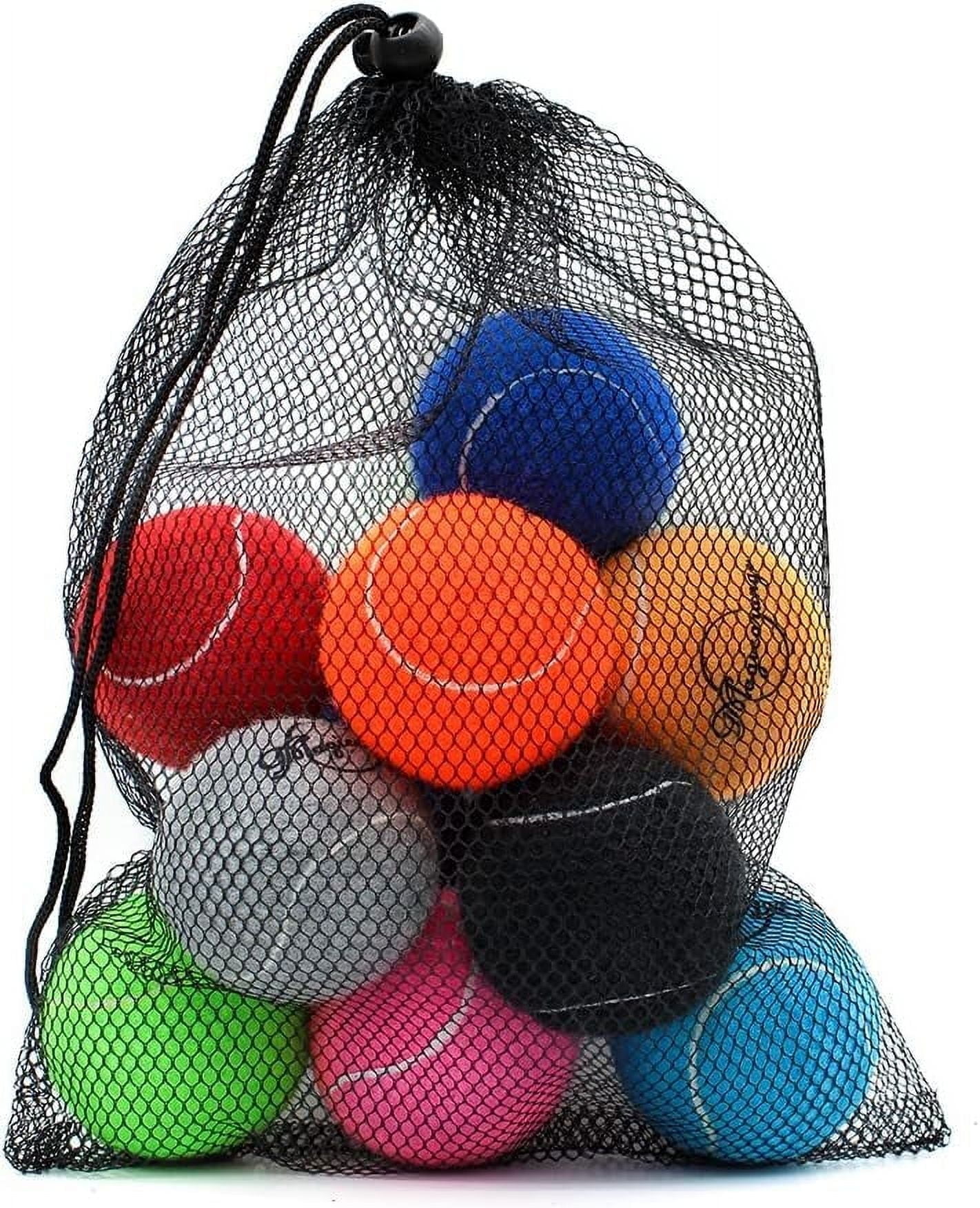 Magicorange Tennis Balls, 12 Pack Tennis Balls for Dogs, Pet Dog Playing Balls, Come with Mesh Bag for Easy Transport, Colorful Easy Catching Pet Dog Balls (12 Mix, 2.58 inch)