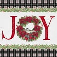 thumbnail image 2 of Reed, Tara 12x12 Gold Ornate Wood Framed with Double Matting Museum Art Print Titled - Chickadee Christmas Red I Joy, 2 of 4