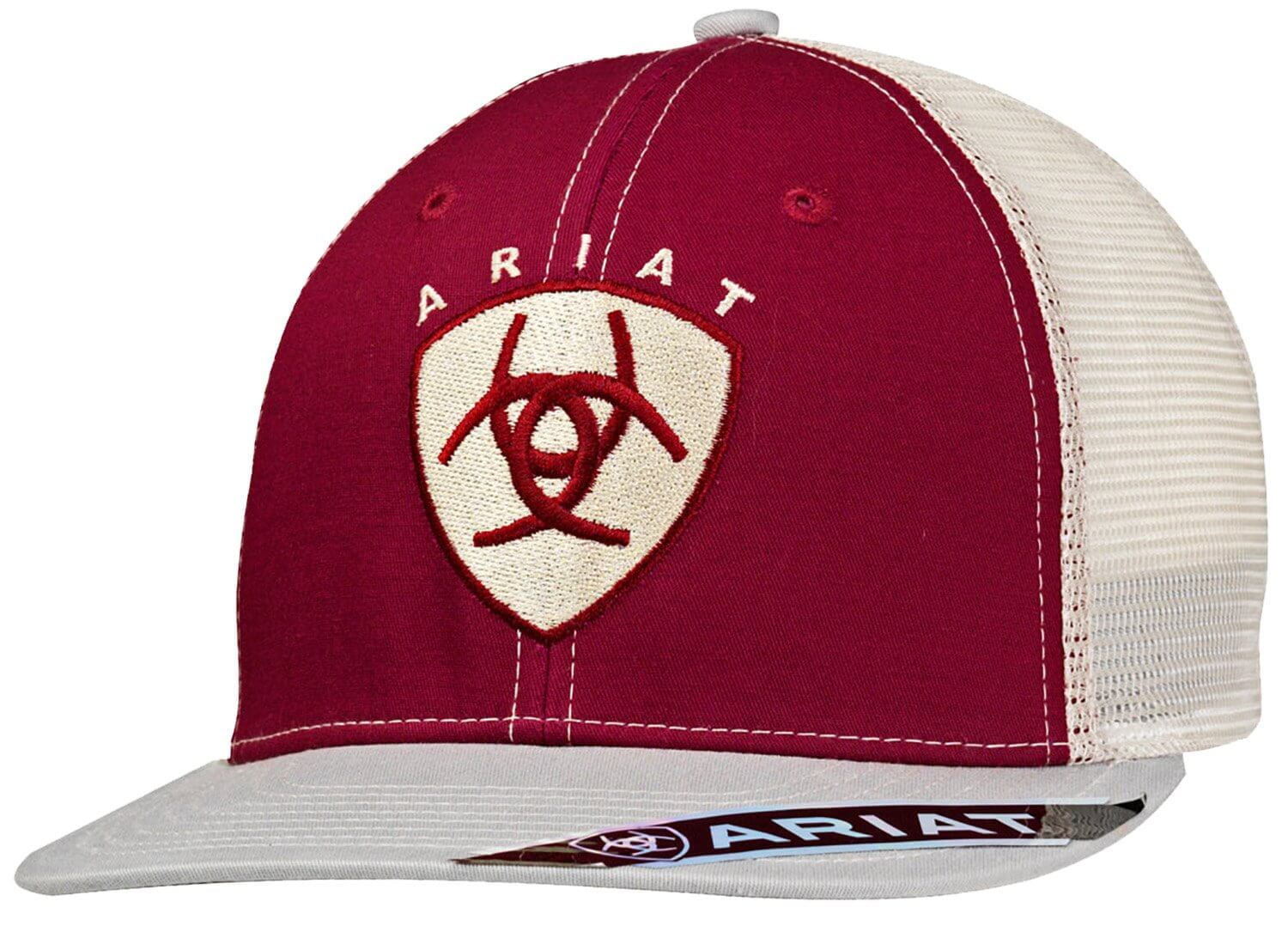 red ariat hat