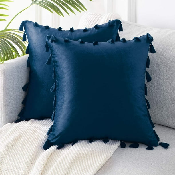 Topfinel Boho Decorative Throw Pillow Covers with Tassels for Couch Bed