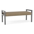 thumbnail image 1 of Pemberly Row Waiting Reception 2 Seat Bench Wood Frame in Brown, 1 of 5