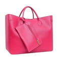 thumbnail image 1 of Bolso de playa rosa, bolso tote para hombre y mujer, bolso de viaje de playa, bolso tote lavable, bolso hueco para la playa, bolso de silicona para el mercado deportivo, 1 of 7