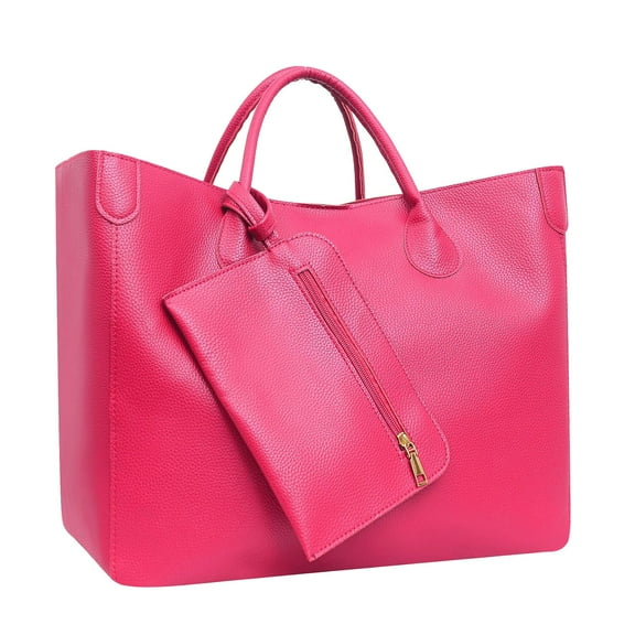 Beach Tote Bag for Men Women - Large Capacity Washable Leather Handbag with Hollow Design - Ideal for Beach, Travel, Shopping & Daily Use