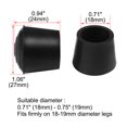 thumbnail image 2 of Unique Bargains Rubber Leg Cap Tip Cup Feet Cover 18mm 5/7' Inner Dia 9pcs for Furniture Table, 2 of 7