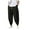 Black, variant on Men's Linen Harem Pants Casual Drawstring Elastic Waist Beach Yoga Pants Lightweight Jogging Trousers with Pockets
