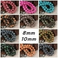thumbnail image 5 of U8MO 8mm 10mm Round Glass Colorful Painted Loose Crafts Beads lot Jewelry Making DIY-2# Rose-10mm (20pcs), 5 of 8