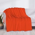 thumbnail image 3 of Honeii Orange print throw blanket, crafted from cozy cotton flannel, offers versatile home decor as a bedding suitable for all seasons.-40"x30", 3 of 6