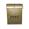 thumbnail image 2 of NACH Emily Vintage Wall Mounted Locking Mailbox, Easy Install Metal Mailbox Wall Mount, Decorative Mail Box, Rustic Mailboxes for Outside, 10.6 x 3.93 x 13.9 Inches, Rustic Gold, FZ-M1000G, 2 of 5