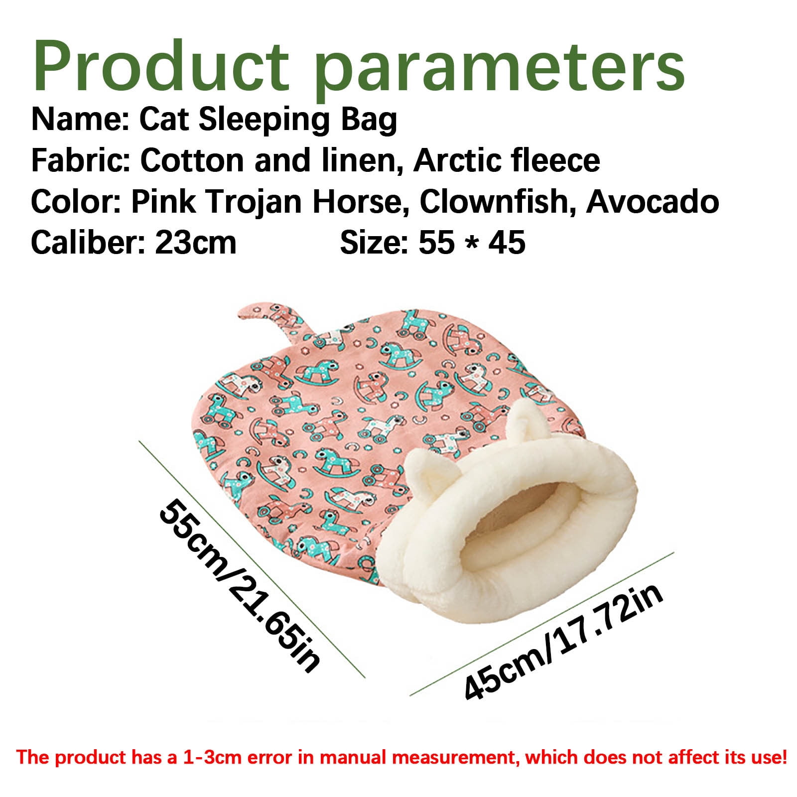 Cat Cushion Bag, Cat Sleeping Bag, Soft Cat Sack, Semi-Closed Pet Sleeping Bed, Pet Snuggle Sack for Cats Dog Bed for Camping Heat Bag, Comfortable for Cats and Small Dogs