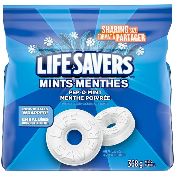 Life Savers Mints Pep-O-Mint Candy, Individually Wrapped - 368g/12.9 oz
