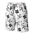 thumbnail image 4 of Balery Cute Cow and Milk Stains Traje de Baño Estilo Hawaiano para Hombre, Shorts de Secado Rápido con Bolsillos-Large, 4 of 6