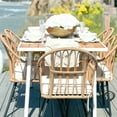thumbnail image 6 of Dextrus 59in Outdoor Patio Table, Rectangle Bistro Table with Umbrella Hole,Dining Table - Beige, 6 of 6