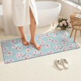 thumbnail image 4 of Pioneer Flower Floral Print Pattern Bathroom Rugs Mat, Non Slip Microfiber Bathroom Rug with Rubber Backing, Soft Mats for Bathroom Floor Tub Shower, 24"x60", 4 of 5