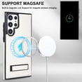 thumbnail image 6 of for Samsung Galaxy S22 Ultra PU Leather Back Case, Built-in Invisible Stand [Compatible with Magsafe] Protective Slim Kickstand Anti-fall Phone Cover Compatible with Samsung Galaxy S22 Ultra, White, 6 of 8