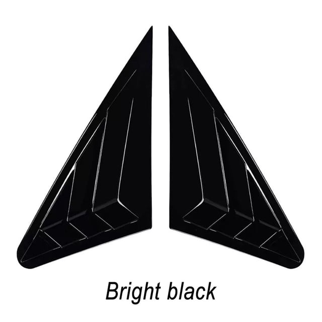 1 Pair Black Rear Side Window Louvers Cover Fit For A3 S3 8V for Sedan 2014-2020