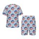 thumbnail image 1 of Balery Donut with the USA Fag Conjunto de Pijama Infantil de Manga Corta con Estampado – Ropa de Dormir de Algodón Suave-X-Large, 1 of 6