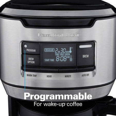 Hamilton Beach - 14 Cup Programmable FrontFill Coffee Maker - BLACK