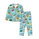 thumbnail image 1 of Balery World Travel1 Conjunto de Pijama con Estampado para Mujer, Conjunto de Dos Piezas con Manga Larga, Ropa de Dormir Suave con Bolsillos, Pijamas Cómodos-Small, 1 of 7