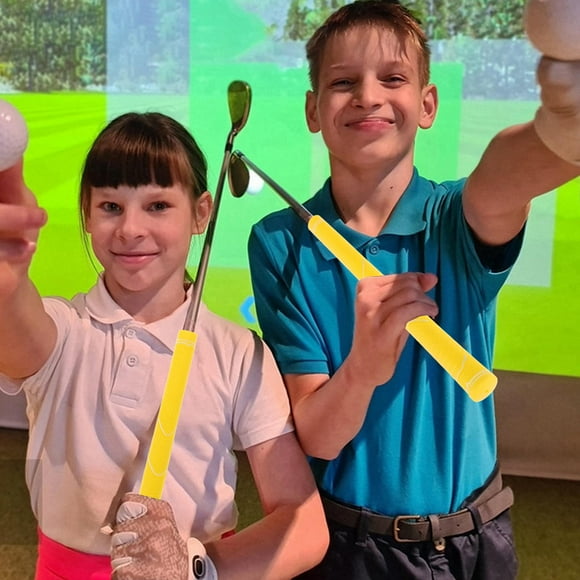 KONTONTY Golf Grips 1Set Yellow Cylindrical for Golf Club and Hand Grip Trainer