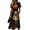 Black, variant on Women's Halloween Novelty Dresses Casual Flowy Dress V Neck Short Sleeve Midi Halloween Print Halloween Dresses