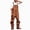 Brown, variant on Men's Bib Overall Relaxed Fit Adjustable Strap Denim Work Pants with Large Pockets Durable Comfortable Jumpsuit for Men (Brown,M)