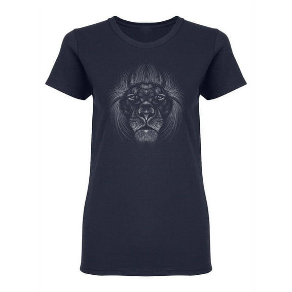 Lion Face Design Shaped T-Shirt Women -Image by Shutterstock, Female Large