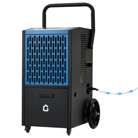 105 Pints Commercial Dehumidifier with Pump and Drain Hose Portable Industrial Heavy Duty Removal Dehumidifiers for Basements with Auto Drain,Powerful Humidity Control for Large Spaces