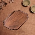 thumbnail image 5 of Wooden Tea Tray | Multipurpose Cup Storage & Candy Serving Tray | Durable Brown Wood | Dry Brewing Organizer | Unique Home Decor | 30x13x2cm | Rectangular Fruit Platter, 5 of 6