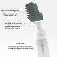 thumbnail image 5 of Skin-Friendly Soft Silicone Pet Brush with Shampoo Dispenser, Long Handle Cat and Dog Bath Brush for Long Short Haired Dogs and Cats, 2-in-1 Cat Grooming Brush Massage Brushes Fast Drying, Gray, 5 of 7