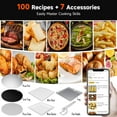 thumbnail image 2 of Air Fryer Toaster Oven Combo, 15-IN-1 Digital Stainless Steel Airfryer,18L Pizza Oven for 12' pizza / 9 slices, Flip Away Oven, 7 Accessories, 800°F, 3 Layer Glass Anti-scalding,1800W, 2 of 7