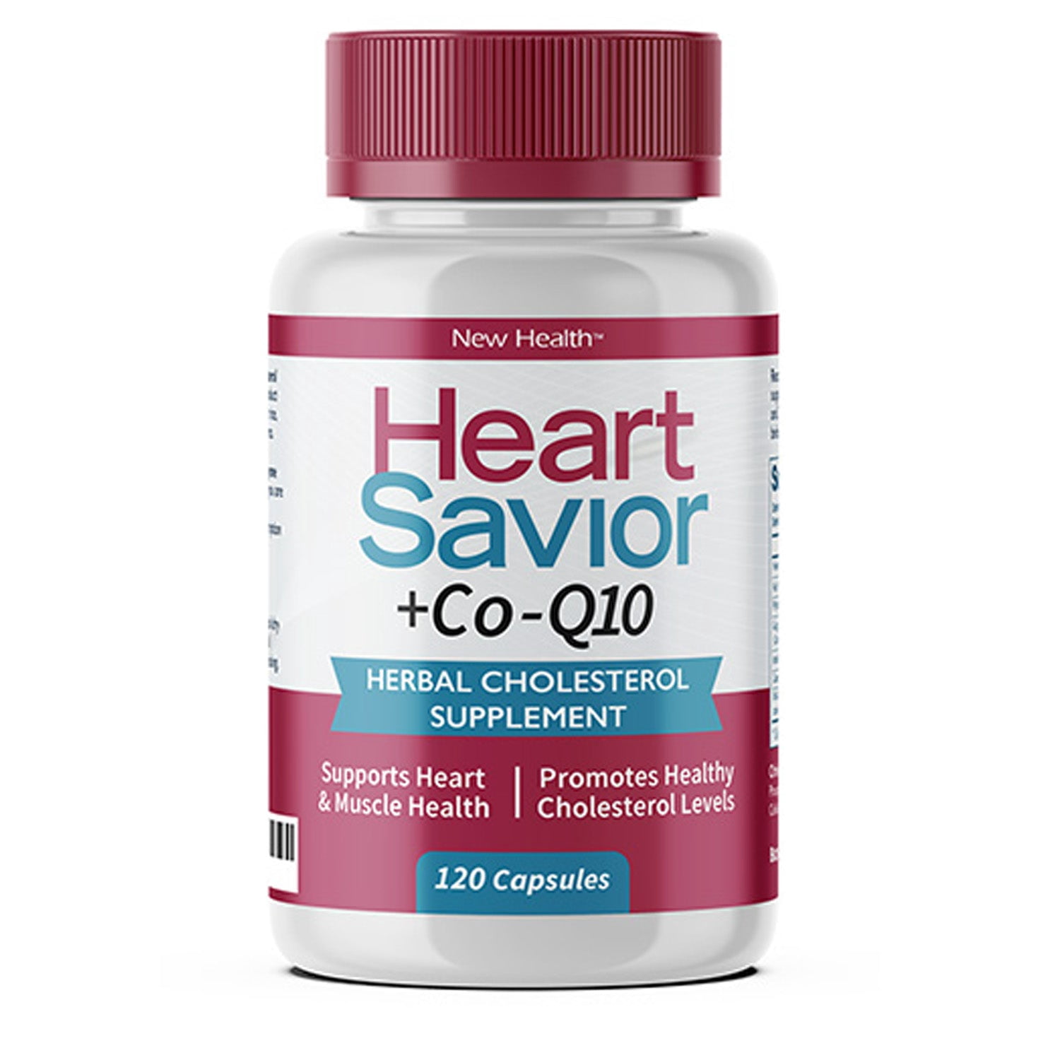 HeartSavior Natural Cholesterol Support Supplement with Red Yeast Rice, CoQ10, Plant Sterols & Niacin Blend - 7-Ingredient Healthy Formula for Men & Women - Made in USA, Non-GMO, (120 Capsules)