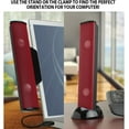 thumbnail image 3 of REJODA-SonaVERSE USB Speakers for Laptop Computer - USB Powered Mini Sound Bar with Clip-On Portable External Speaker Design for Monitor, One Cable for Digital Audio Input and Power (Red), 3 of 4