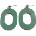 thumbnail image 1 of LAICAIW Grande Boucle d'Oreille Ovale Simple en Plastique, 1 of 6