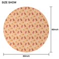 thumbnail image 6 of Orange Christmas Gingerbread Man Pattern Round Tablecloth 60"x60",Wrinkle Wipeable Table Cloth for Kitchen Dining Room Picnic Patio Party, 6 of 6