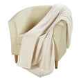 thumbnail image 1 of HOMETRENDS White Velvet Plush Blanket, Queen, 1 of 2