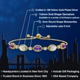 thumbnail image 2 of 18K Yellow Gold Plated Silver Purple Amethyst and Simulated White Opal and Moissanite Tennis Bracelet for Women | 4.25 Cttw | Gemstone February Birthstone | Oval 7X5MM | Fully Adjustable 10 inch, 2 of 6