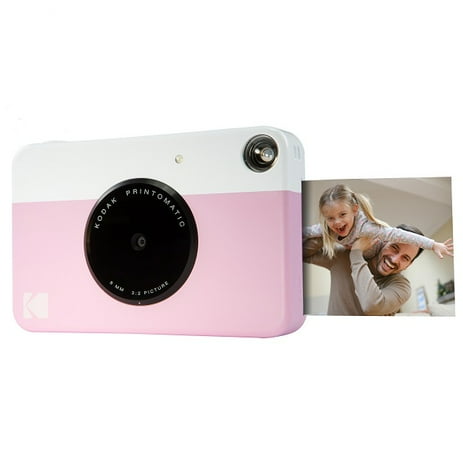 Kodak Printomatic Instant Print Camera Prints 2x3" Pictures, Pink