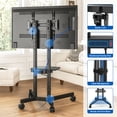 thumbnail image 3 of TAVR Furniture Rolling TV Stand with Wheels & Power Outlet for 32-70 inch TVs up to 88lbs,  Height Adjustable for Outdoor, Home, Office, 3 of 11
