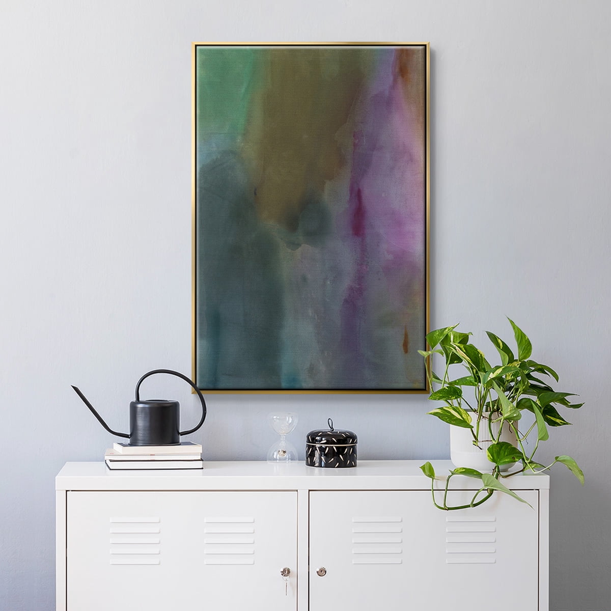 Simple Yet Affecting Framed Premium Gallery Wrapped Canvas - Ready to Hang - 25 x 37 - Gold Floating Frame