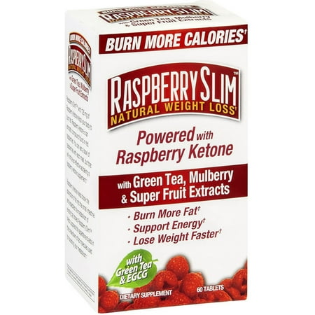 Raspberry Slim perte de poids naturel Actionné avec 60 comprimés de framboises cétoniques ch